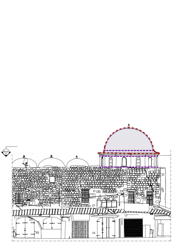 Al Jazzar Mosque — technical elevation drawing